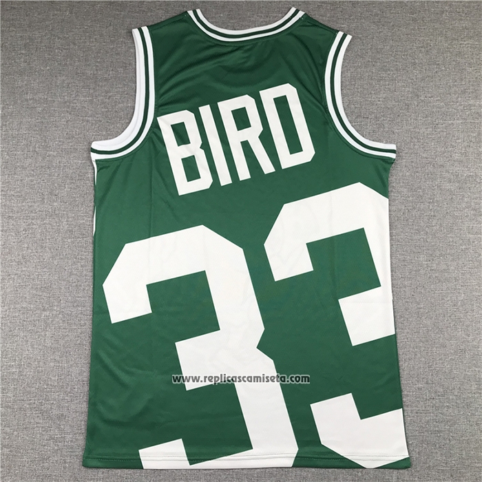 Camiseta Boston Celtics Larry Bird #33 Mitchell & Ness Big Face Verde